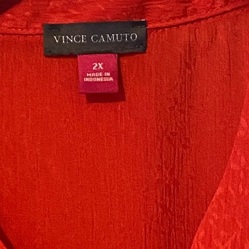 Vince Camuto Vibrant Red Ruffle Blouse - Picture 5 of 6